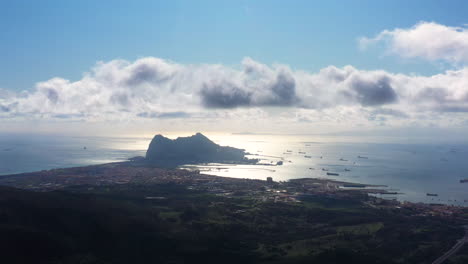 Gibraltar-Luftaufnahme-Britisches-Überseegebiet-Spanien-Iberische-Halbinsel-Felsen